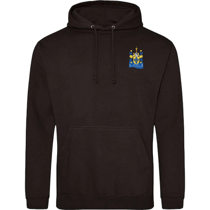 BIGTIME Bürgerschützen | Hoodie Jubiäums Wappen schwarz Damen Front