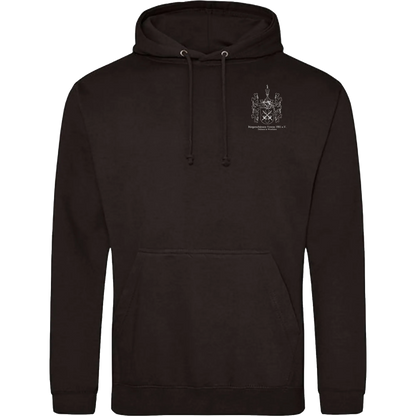 BIGTIME Bürgerschützen | Hoodie Wappen weiß schwarz Damen Front