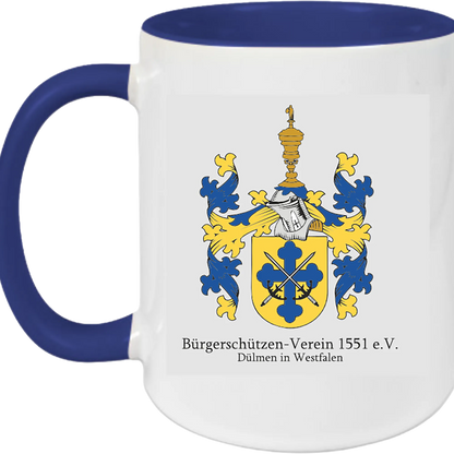 BIGTIME Bürgerschützen | Tasse Wappen 1551 blau Rücken