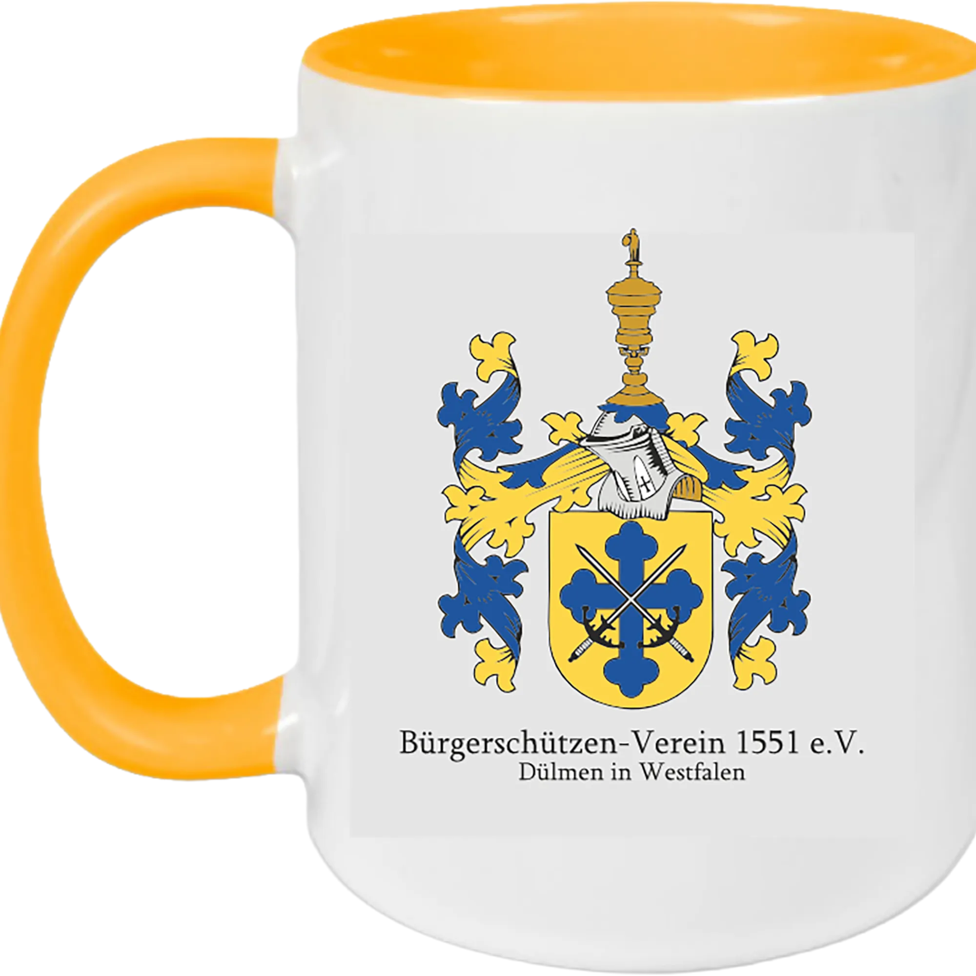 BIGTIME Bürgerschützen | Tasse Wappen 1551 blau Kopie Rücken