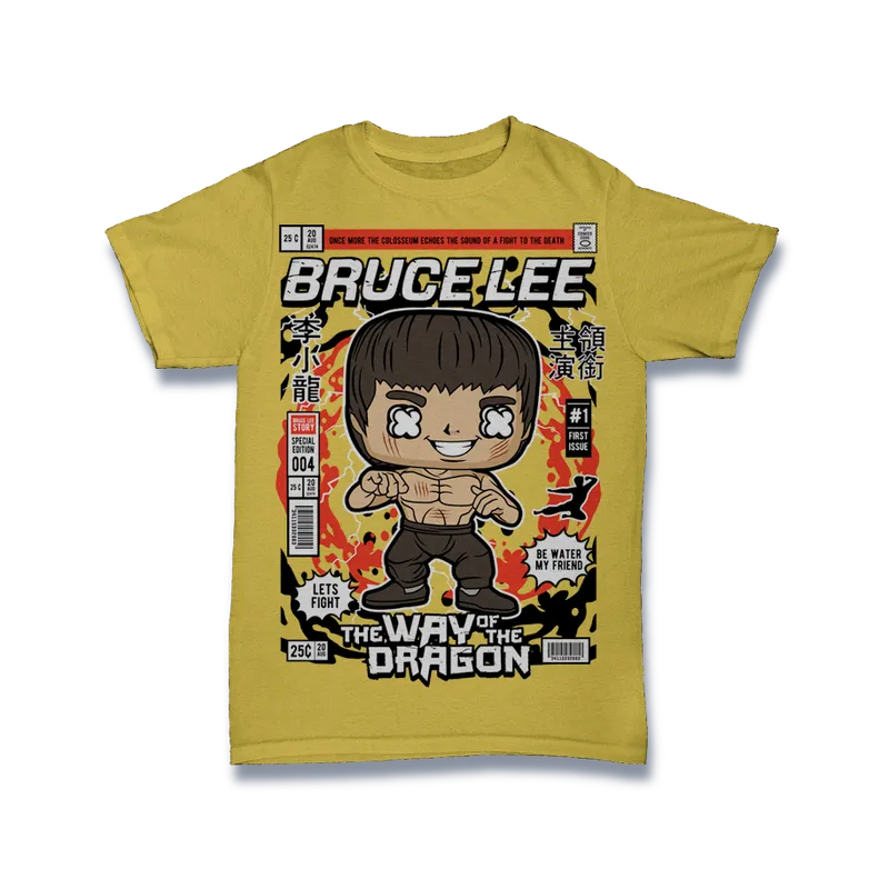 BIGTIME Comic Style Bruce Lee T-Shirt Unisex default Front #farbe_default