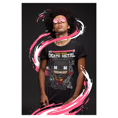 BIGTIME Comic Style Dark Knight Death Metal T-Shirt Unisex black Front 
