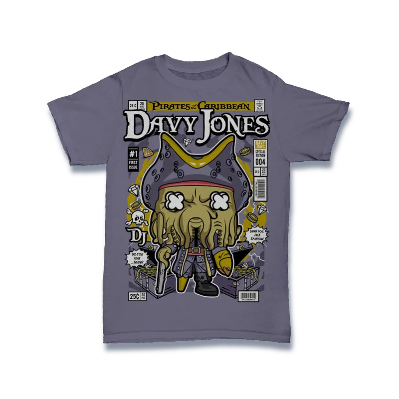 BIGTIME Comic Style Davy Jones Fluch der Karibik T-Shirt Unisex default Front #farbe_default
