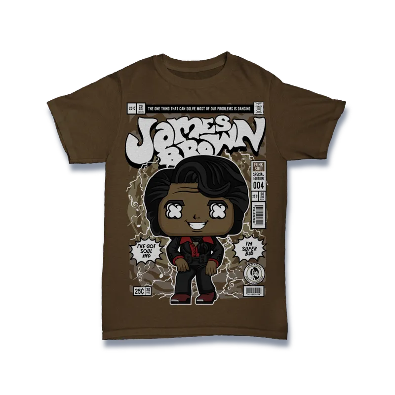 BIGTIME Comic Style James Brown T-Shirt Unisex default Front #farbe_default