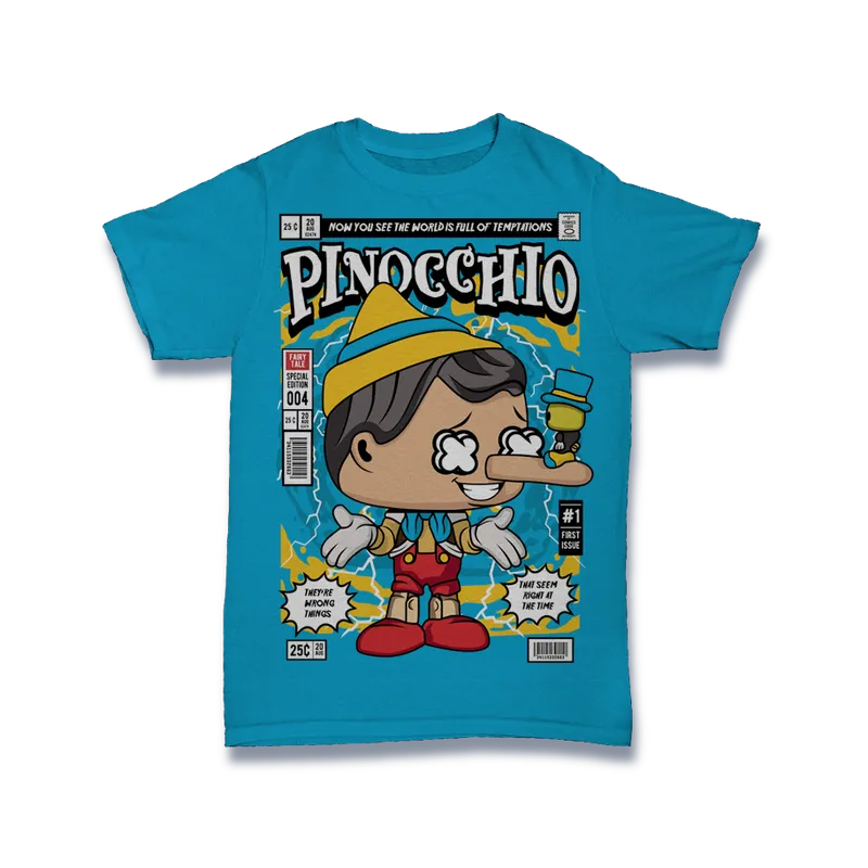 BIGTIME Comic Style Pinocchio T-Shirt Unisex default Front #farbe_default