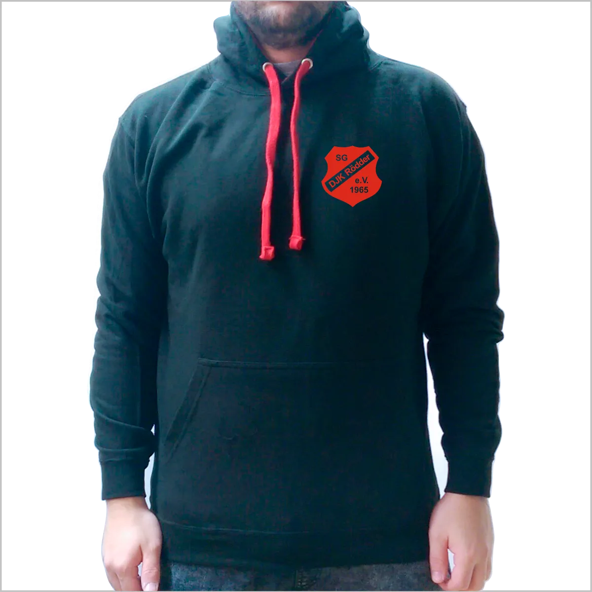 BIGTIME DJK RÖDDER - Unisex Hoodie schwarz Front #farbe_schwarz