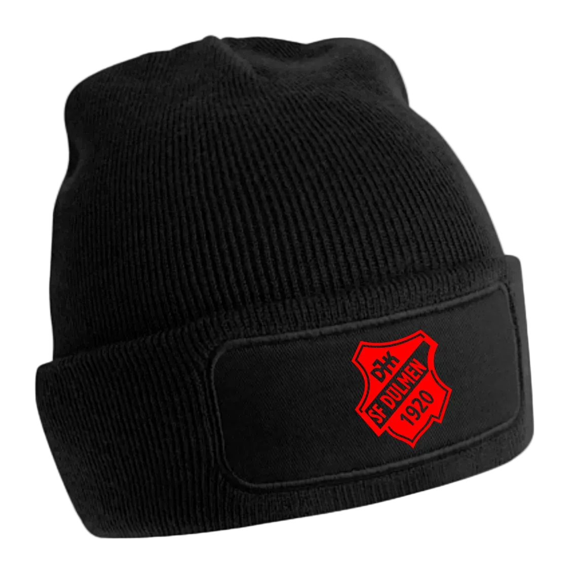 BIGTIME DJK SF Dülmen | Beanie Logo schwarz Front #farbe_schwarz
