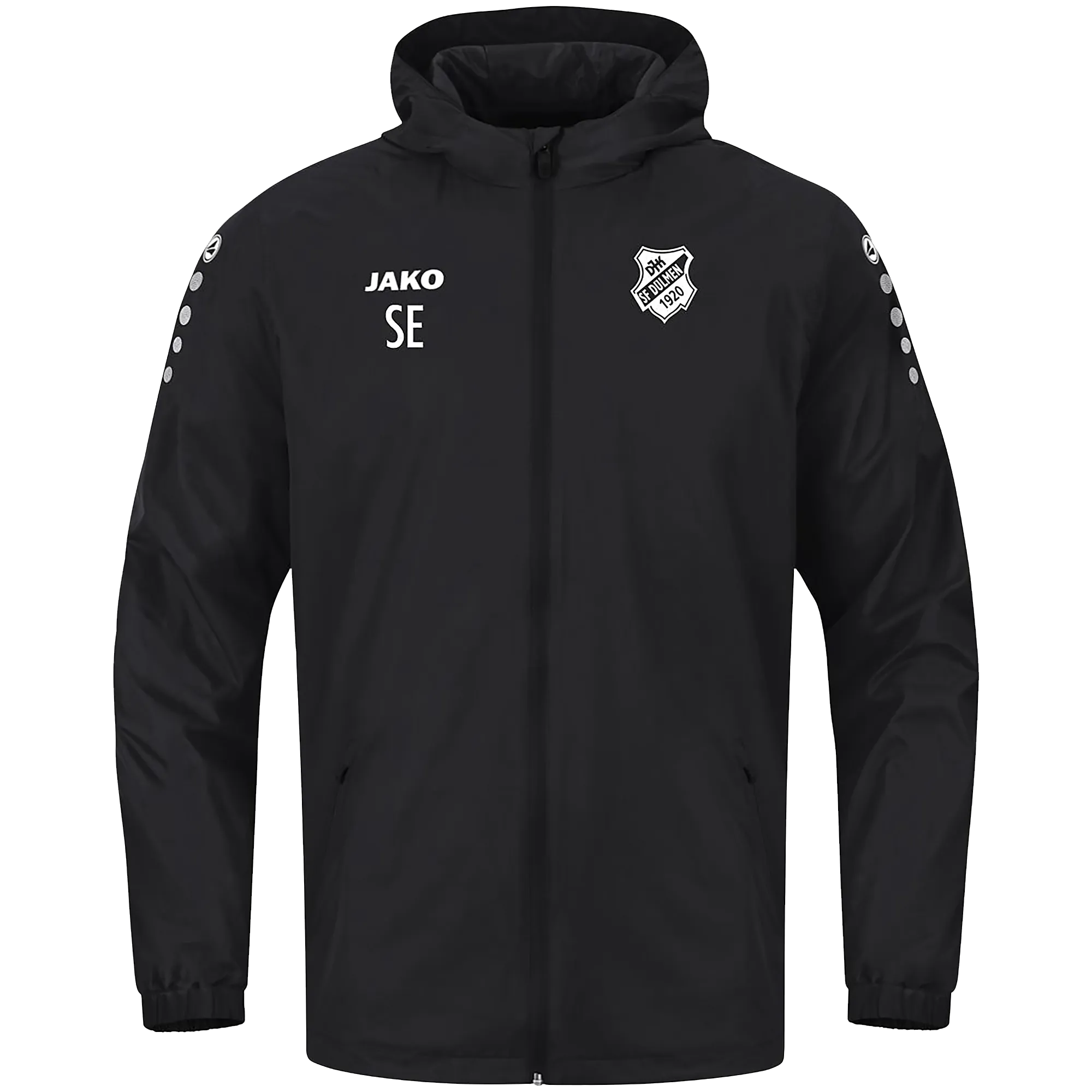 JAKO DJK SF Dülmen | Allwetterjacke Team 2.0 Kinder schwarz Front #farbe_schwarz