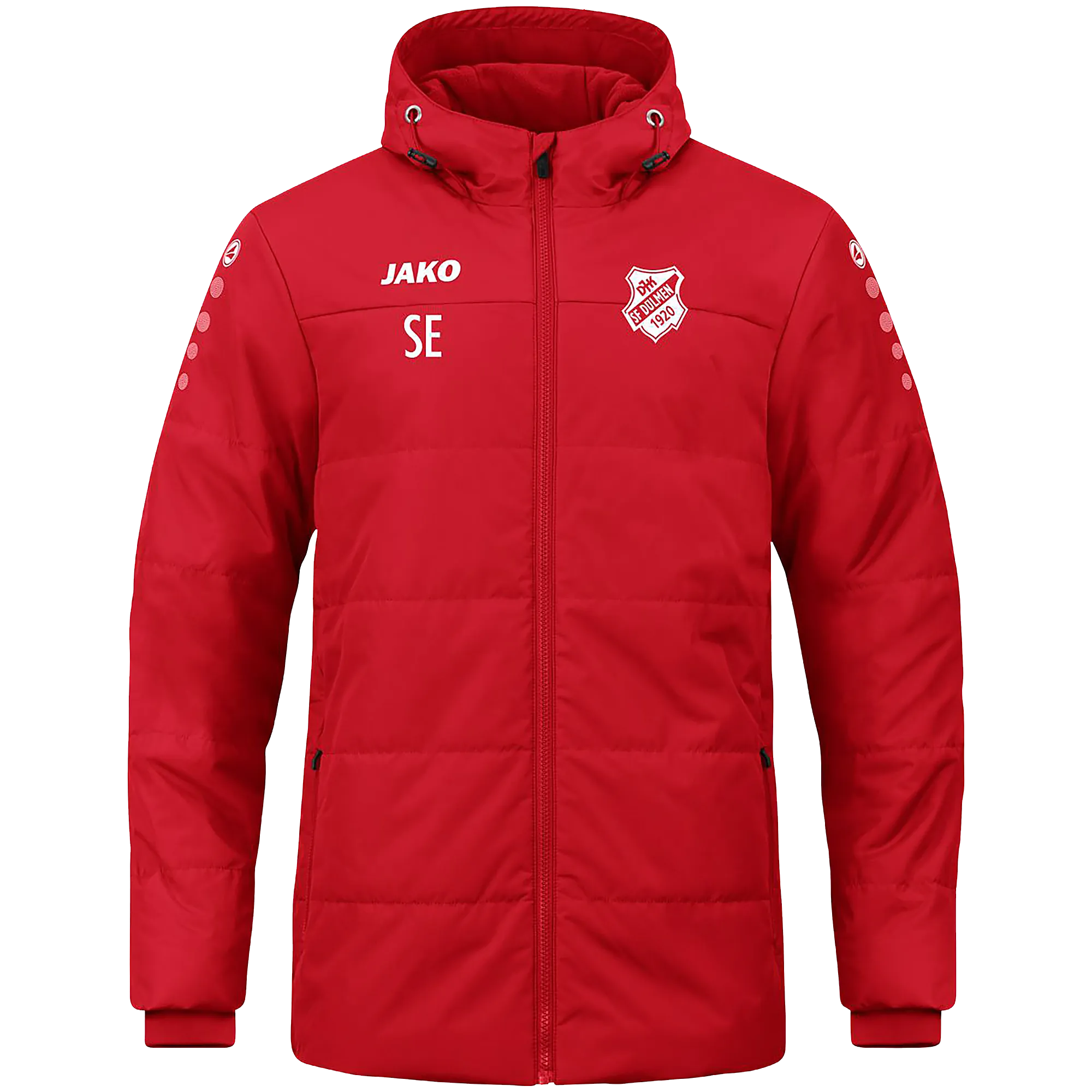JAKO DJK SF Dülmen | Regenjacke Coachjacke Team Kinder rot Front 