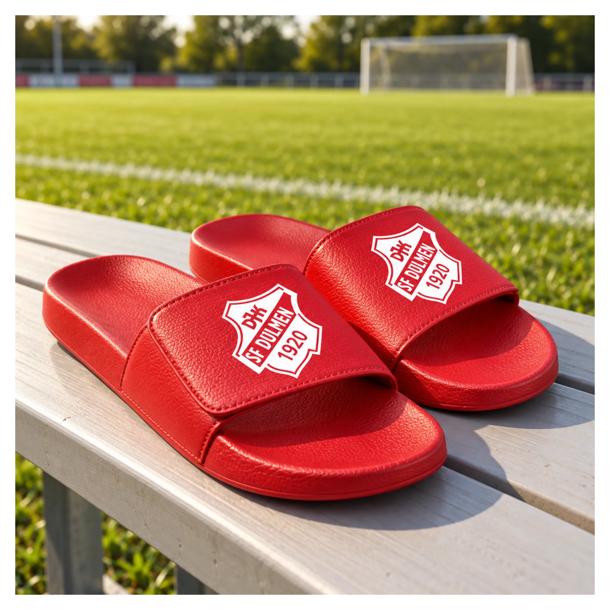 JAKO DJK SF Dülmen | Badelatsche Jakolette Locker fiery-red Front 