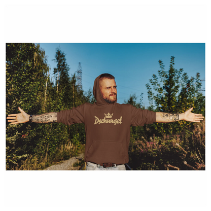 BIGTIME Dschungel Camp Dschungel König*in Hoodie Unisex braun Front 