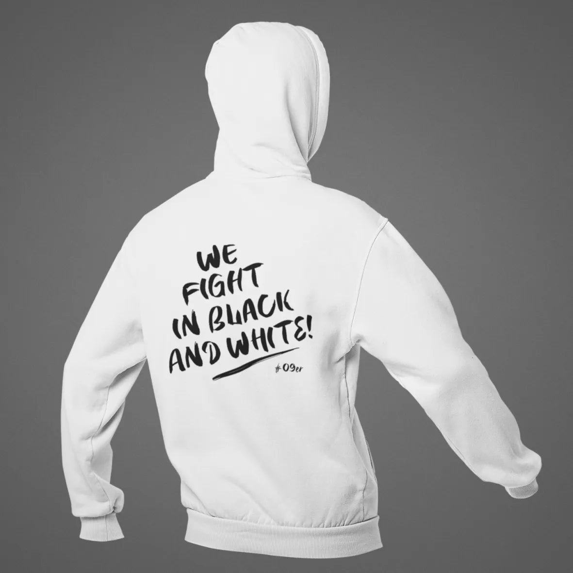 BIGTIME Hoodie - FC09 Fight - Zipper-Hoodie weiss Front 