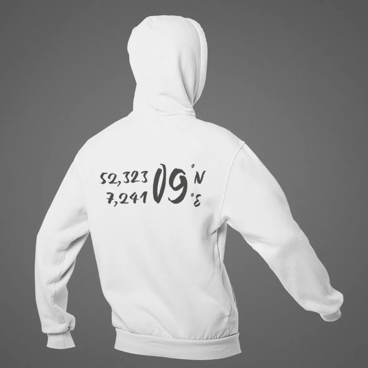 BIGTIME KIDS | Hoodie - FC09 Koordinaten - Zipper-Hoodie weiss Front 