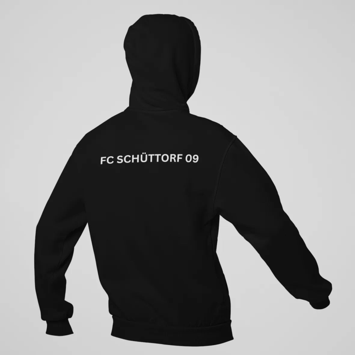 BIGTIME Hoodie - FC09 Vereinsname - Oversize Hoodie schwarz Front #farbe_schwarz