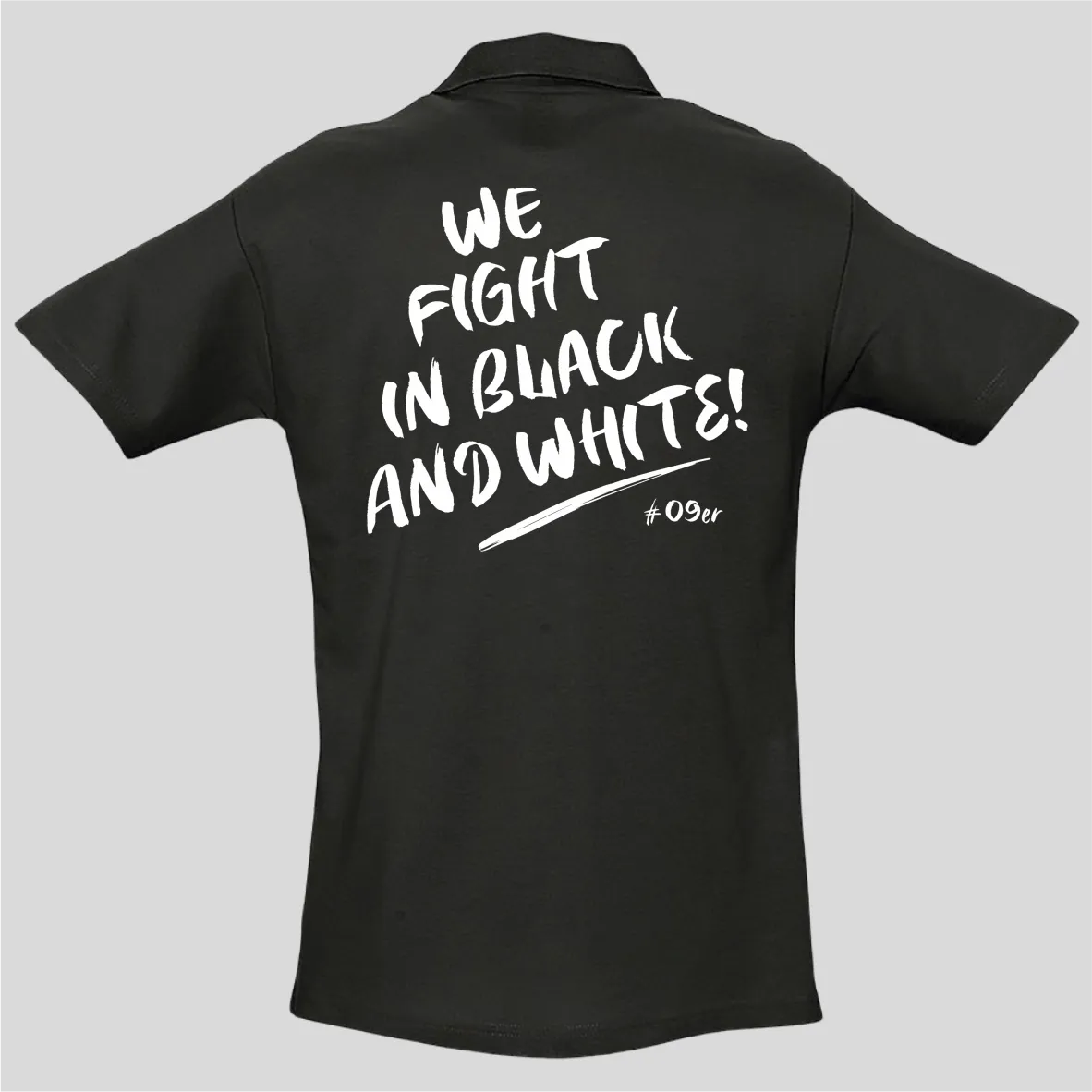 BIGTIME Poloshirt - FC09 Fight - Herren schwarz Front #farbe_schwarz