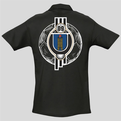BIGTIME Poloshirt - FC09 Logo-Fußball - Damen schwarz Front 
