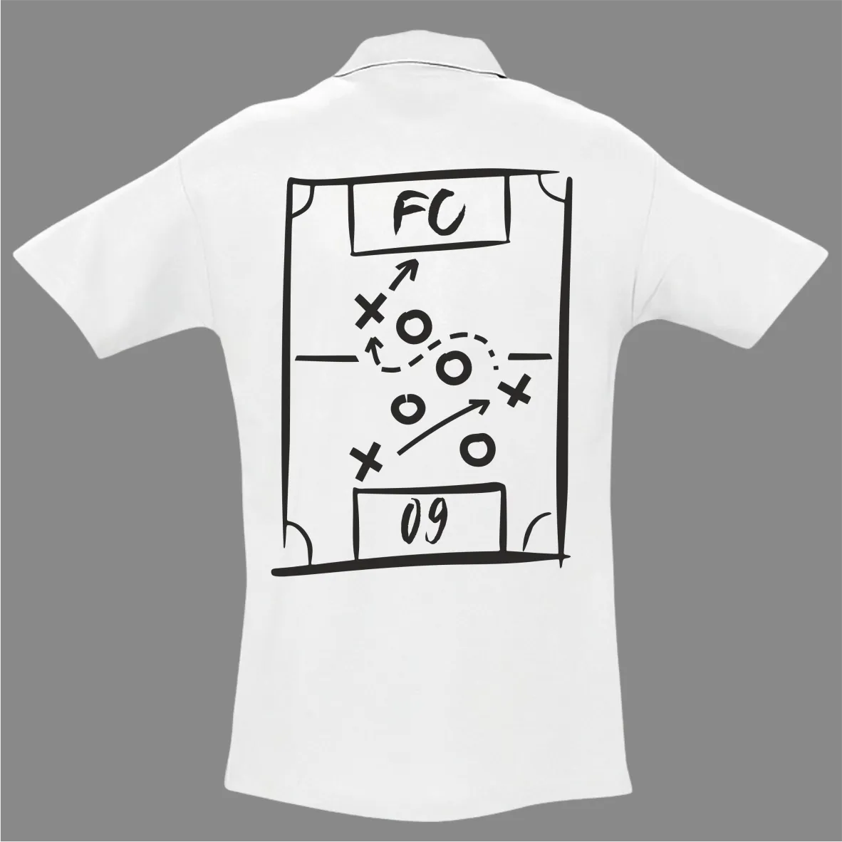 BIGTIME KIDS | Poloshirt - FC09 Taktiktafel weiss Front #farbe_weiss