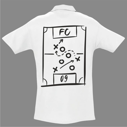 BIGTIME KIDS | Poloshirt - FC09 Taktiktafel weiss Front 