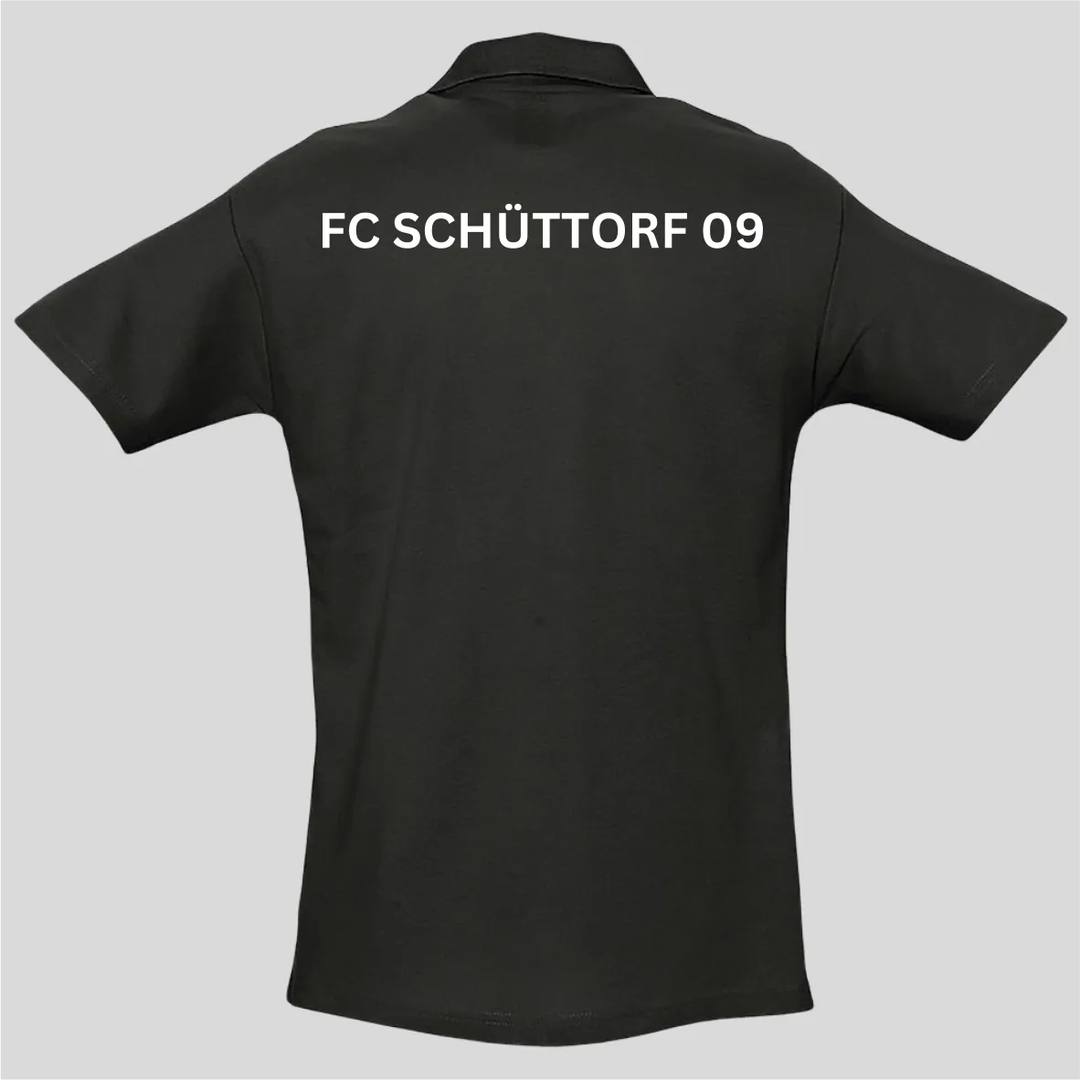 BIGTIME Poloshirt - FC09 Vereinsname - Herren schwarz Front #farbe_schwarz
