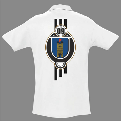 BIGTIME Poloshirt - FC09 Wappen - Damen weiss Front 