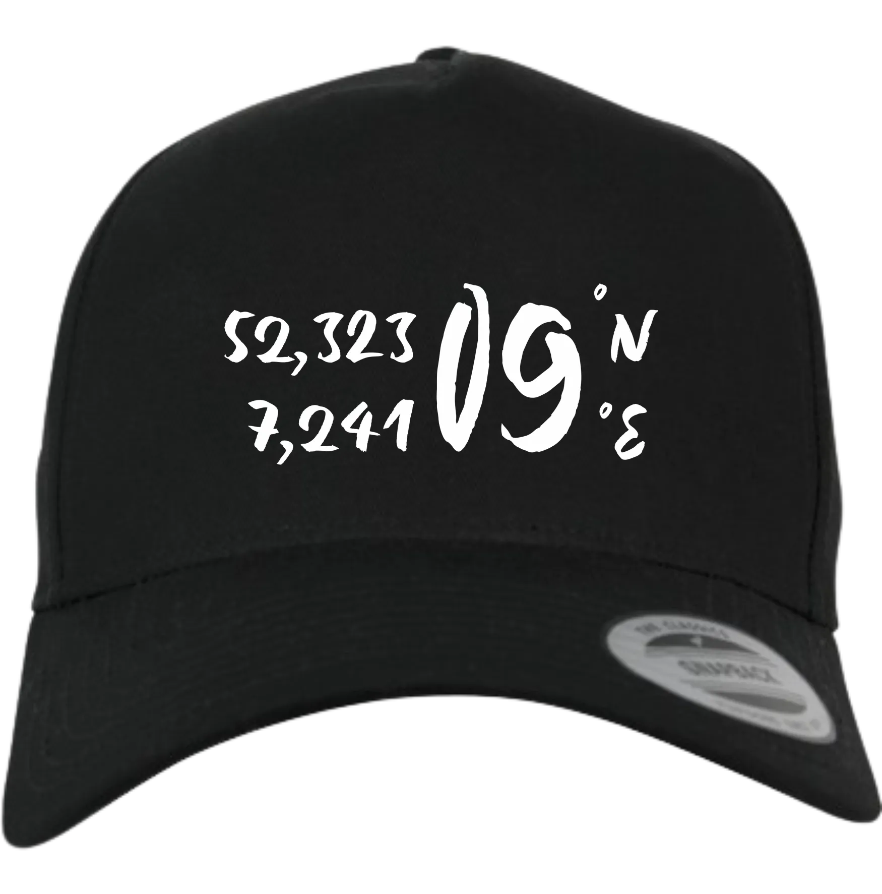 BIGTIME Flexfit Cap - FC09 - Koordinaten Front