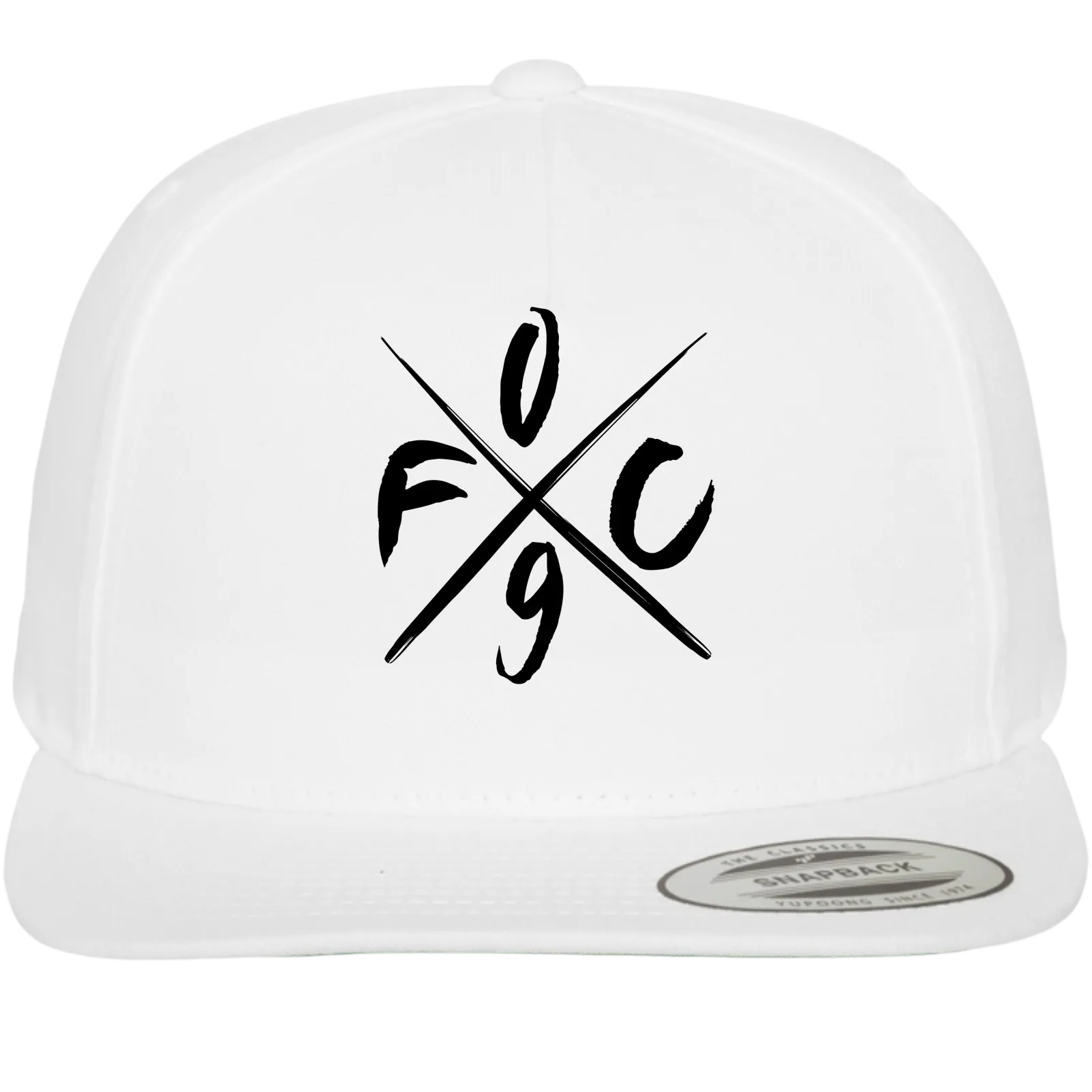 BIGTIME Flexfit Cap - FC09 - Kreuz weiss Front #farbe_weiss