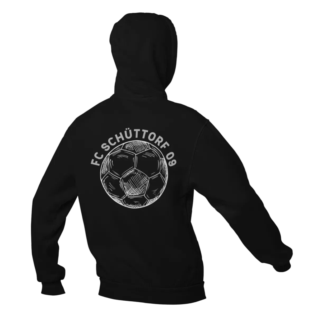 BIGTIME KIDS | Hoodie - FC09 Fußball - Zipper-Hoodie schwarz Front #farbe_schwarz