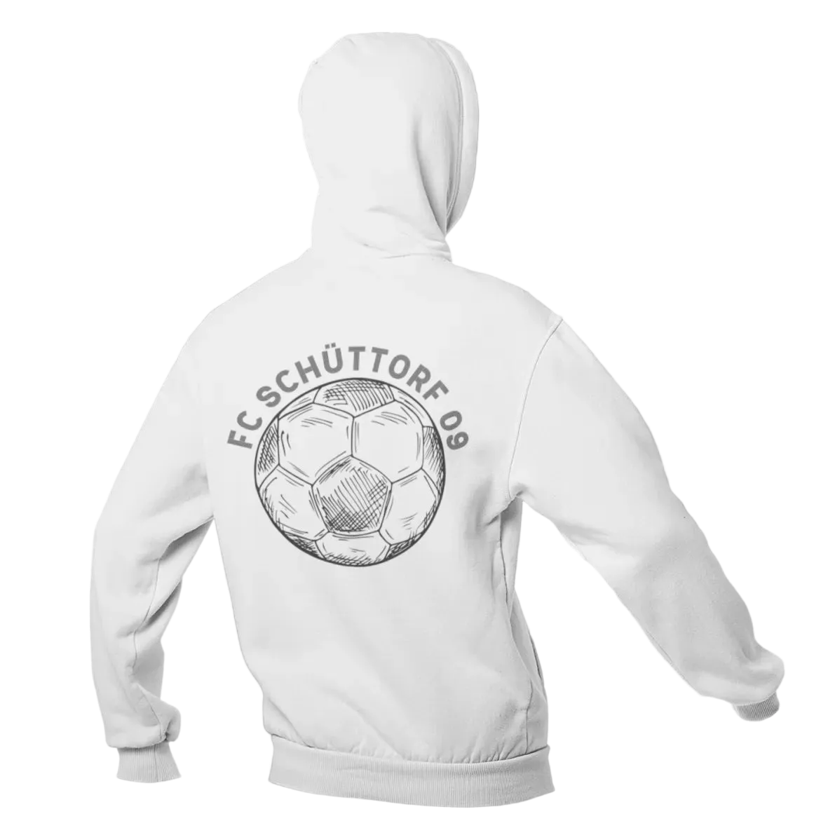 BIGTIME KIDS | Hoodie - FC09 Fußball - Zipper-Hoodie weiss Front #farbe_weiss
