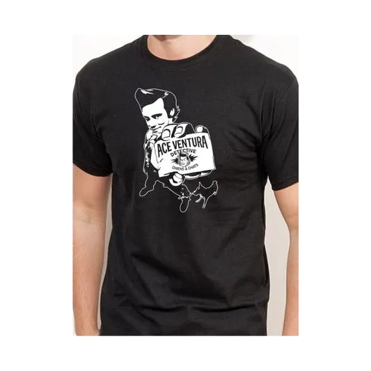 BIGTIME Filme & Serien Ace Ventura Film Shirt T-Shirt Herren schwarz Front #farbe_schwarz