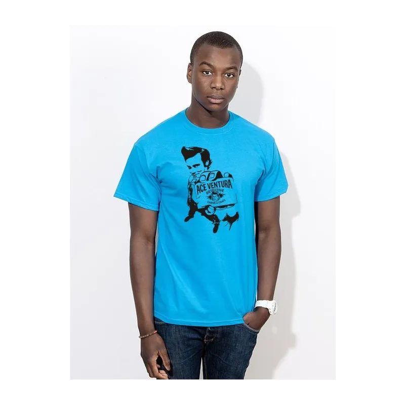 BIGTIME Filme & Serien Ace Ventura T-Shirt Unisex sapphire Front #farbe_sapphire