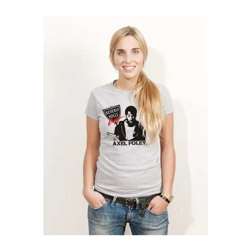 BIGTIME Filme & Serien Beverly Hills Cop Film Shirt T-Shirt Damen grau Front #farbe_grau
