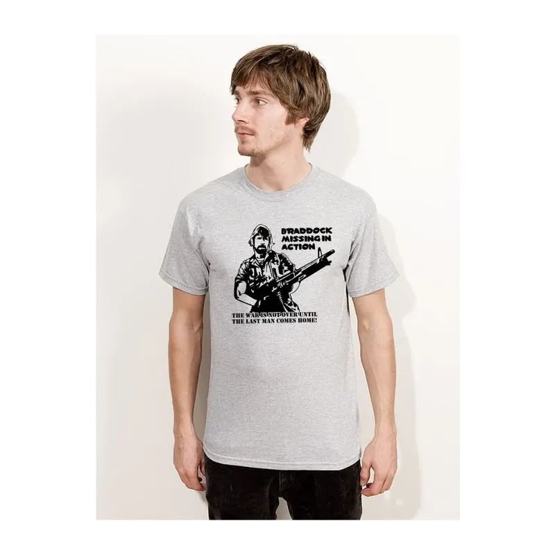 BIGTIME Filme & Serien Chuck Norris T-Shirt Unisex grau Front 