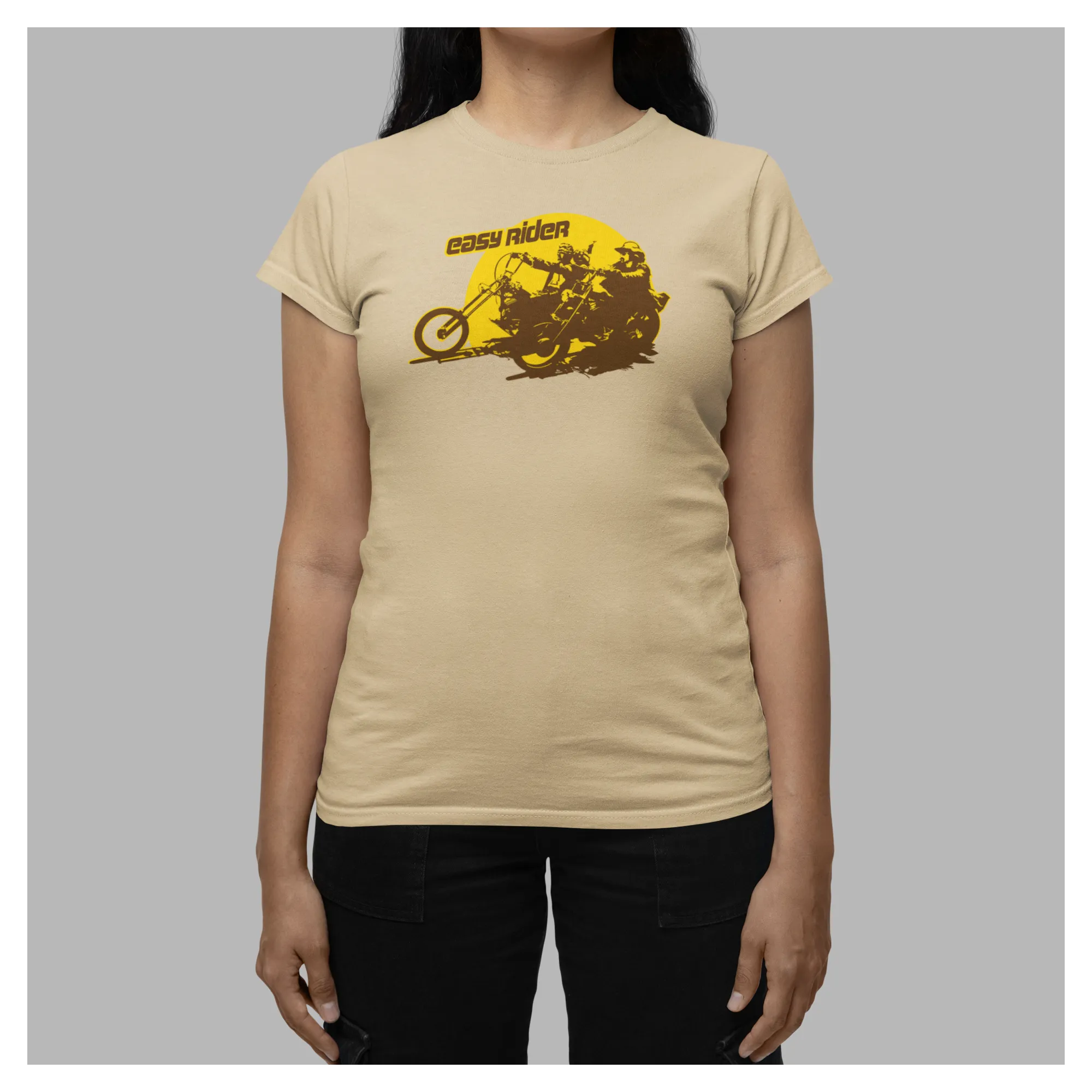 BIGTIME Filme & Serien Easy Rider beige T-Shirt Damen beige Front #farbe_beige