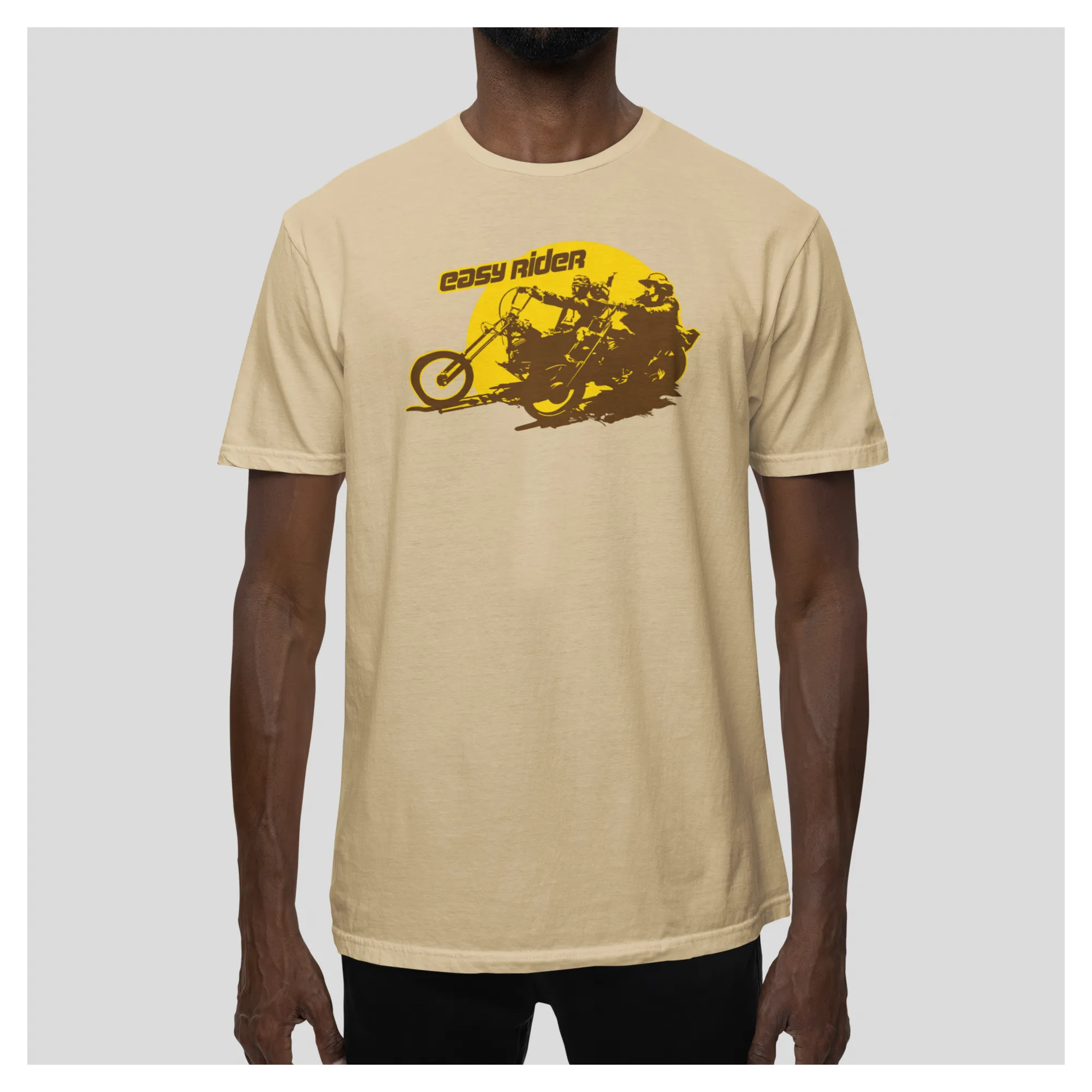BIGTIME Filme & Serien Easy Rider beige T-Shirt Herren beige Front #farbe_beige