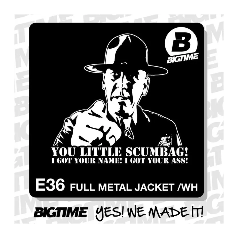 BIGTIME Filme & Serien Full Metal Jacket Sgt. Hartmann schwarz T-Shirt Unisex schwarz Front #farbe_schwarz