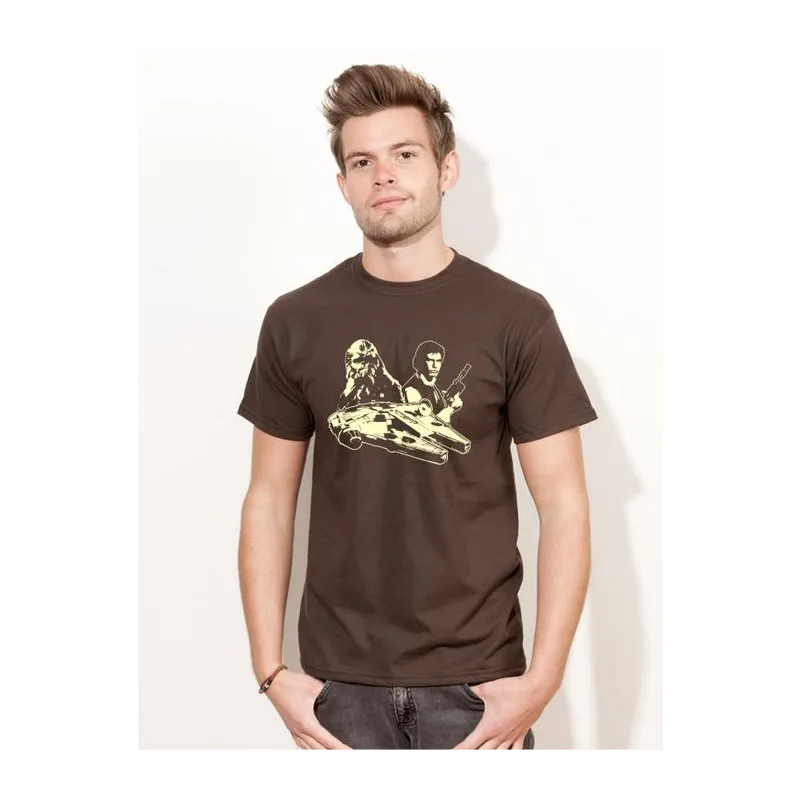 BIGTIME Filme & Serien Han Solo braun T-Shirt Unisex braun Front #farbe_braun