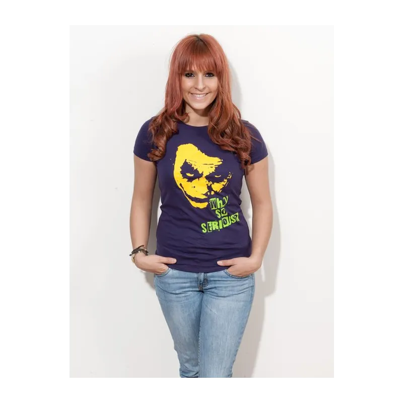 BIGTIME Filme & Serien Heath Ledger Joker Film Shirt lila T-Shirt Damen lila Front #farbe_lila