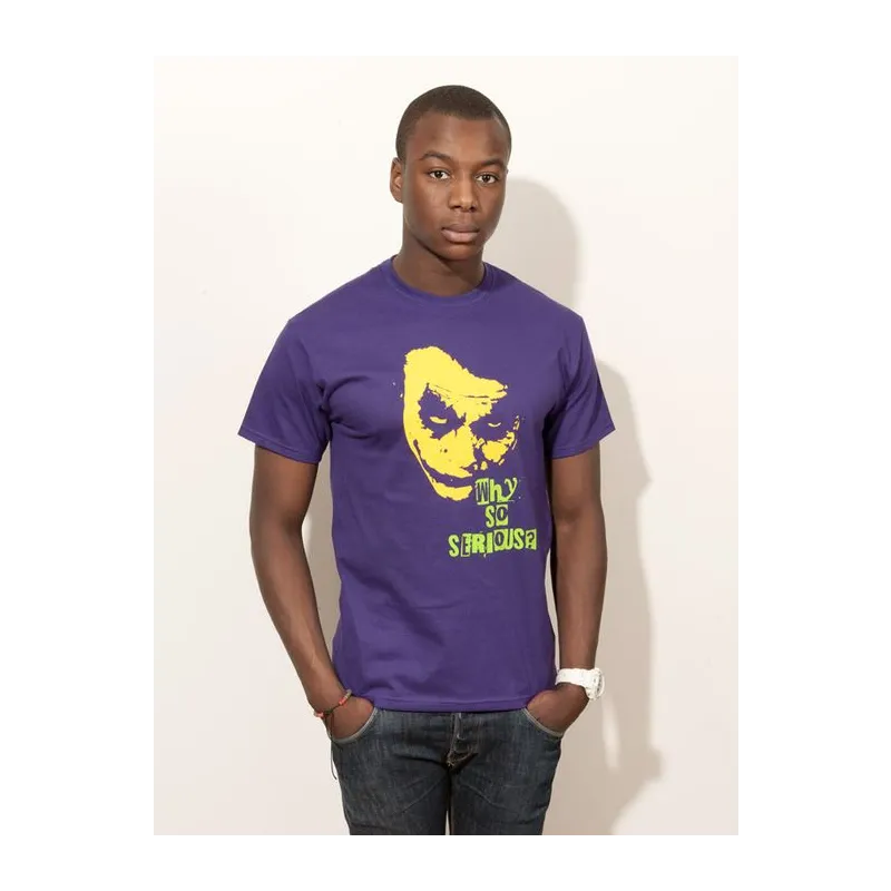 BIGTIME Filme & Serien Heath Ledger Joker Film Shirt lila T-Shirt Herren lila Front #farbe_lila