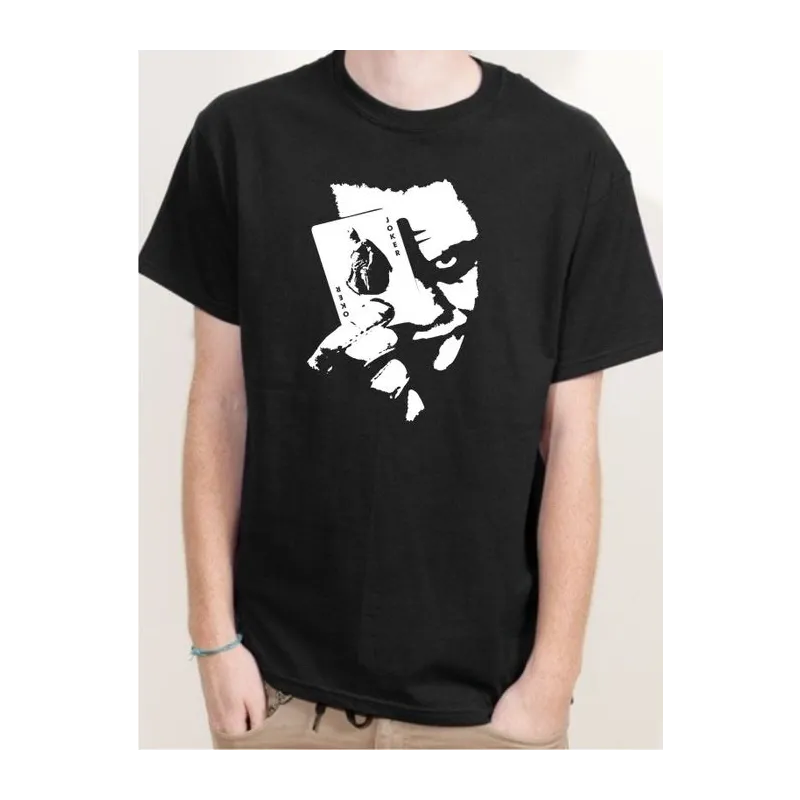 BIGTIME Filme & Serien Heath Ledger Joker Film Shirt schwarz Motiv 2 T-Shirt Herren schwarz Front #farbe_schwarz