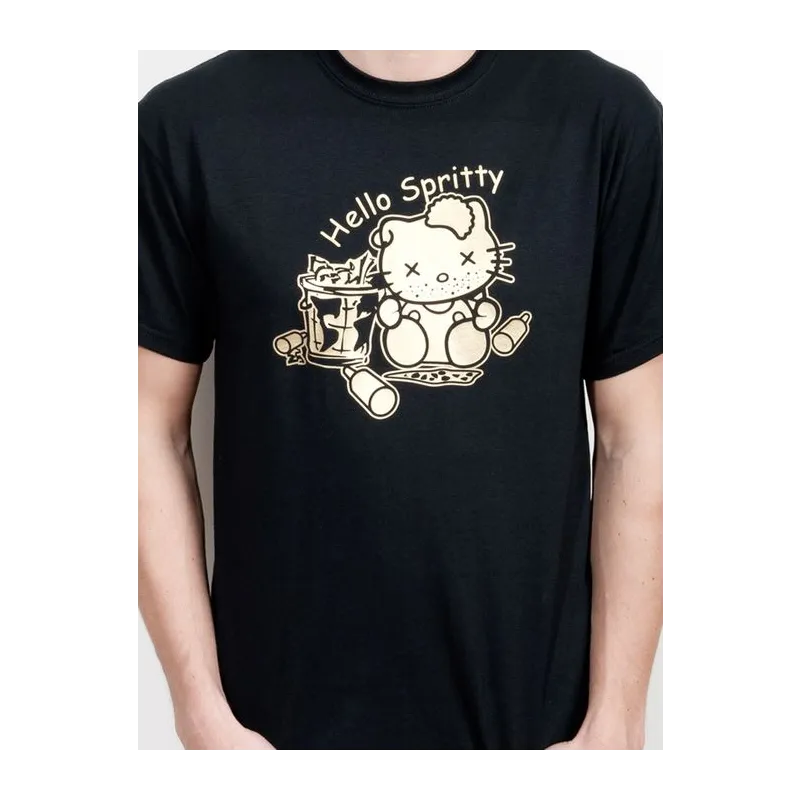 BIGTIME Filme & Serien Hello Spritty T-Shirt Herren schwarz Front #farbe_schwarz