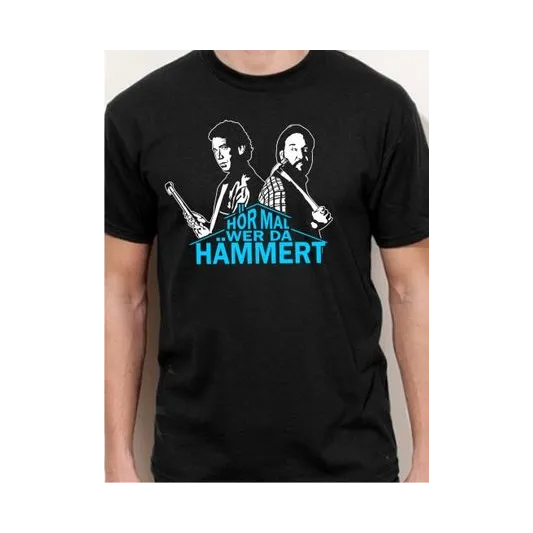 BIGTIME Filme & Serien Hör mal wer da Hämmert T-Shirt Herren schwarz Front #farbe_schwarz