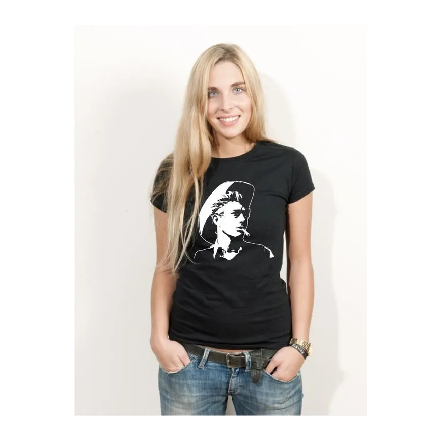 BIGTIME Filme & Serien James Dean schwarz T-Shirt Damen schwarz Front #farbe_schwarz