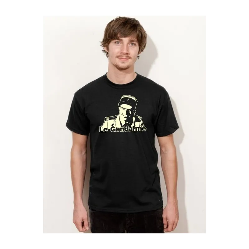 BIGTIME Filme & Serien Le Gandarme schwarz T-Shirt Unisex schwarz Front #farbe_schwarz
