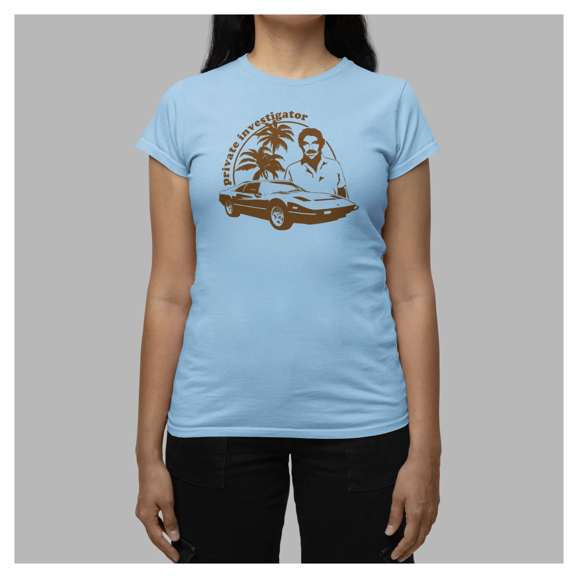 BIGTIME Filme & Serien T-Shirt Magnum hellblau Damen hellblau Front #farbe_hellblau