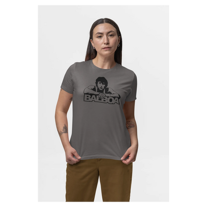 BIGTIME Filme & Serien T-Shirt Rocky Balboa Design 1 Damen charcoal solid Front 