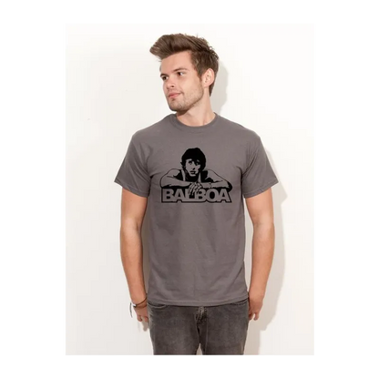 BIGTIME Filme & Serien T-Shirt Rocky Balboa Design 1 Herren charcoal solid Front 
