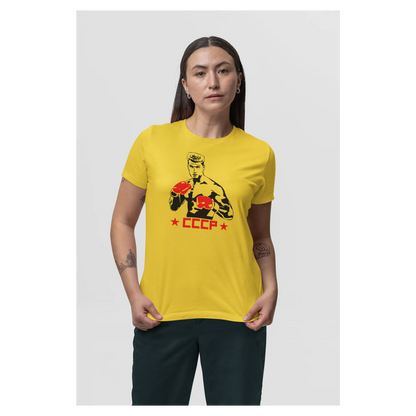 BIGTIME Filme & Serien T-Shirt Rocky Ivan Drago Design 1 Damen gold Front 