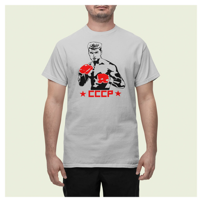 BIGTIME Filme & Serien T-Shirt Rocky Ivan Drago Design 1 Herren grau Front 