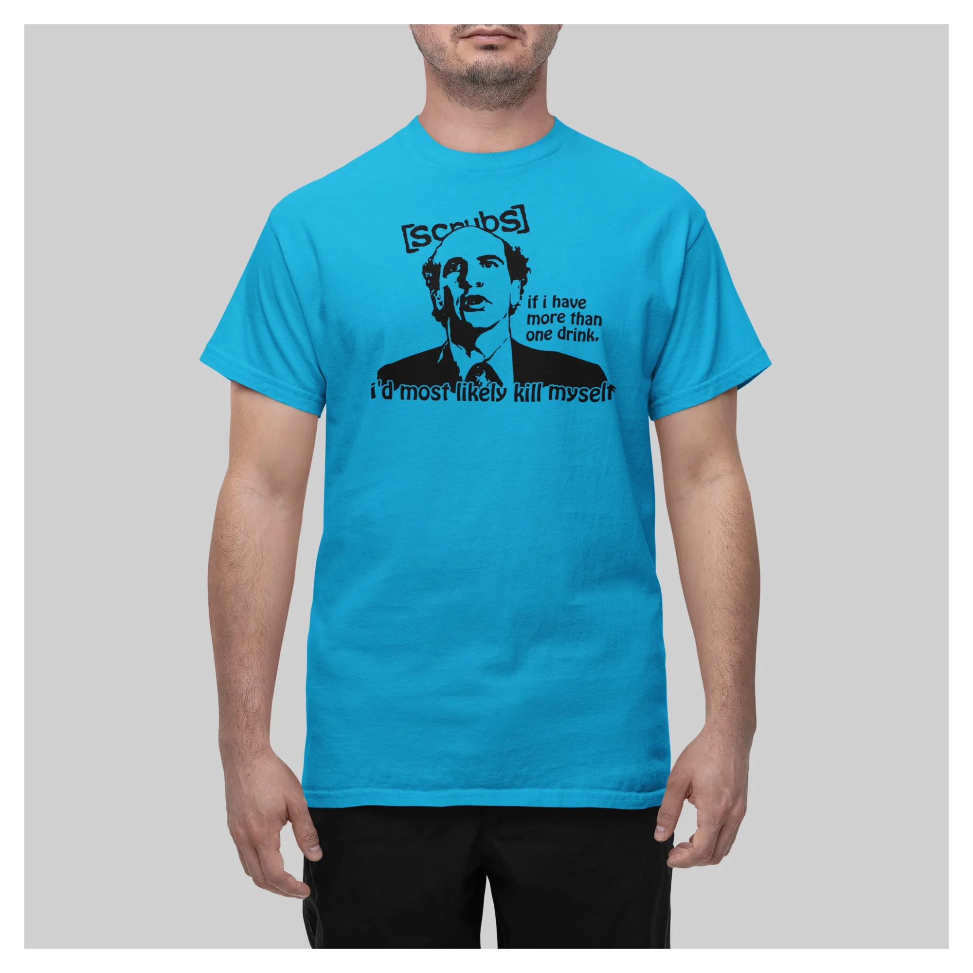 BIGTIME Filme & Serien T-Shirt Scrubs TED Herren hellblau Front #farbe_hellblau