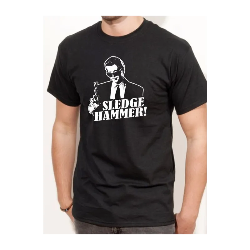 BIGTIME Filme & Serien T-Shirt Sledge Hammer schwarz Herren schwarz Front #farbe_schwarz